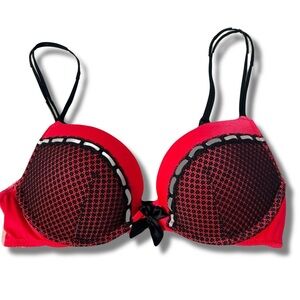 Victoria’s Secret Very Sexy Pink & Black Push-Up Bra – Size 34B | Lace Accent |